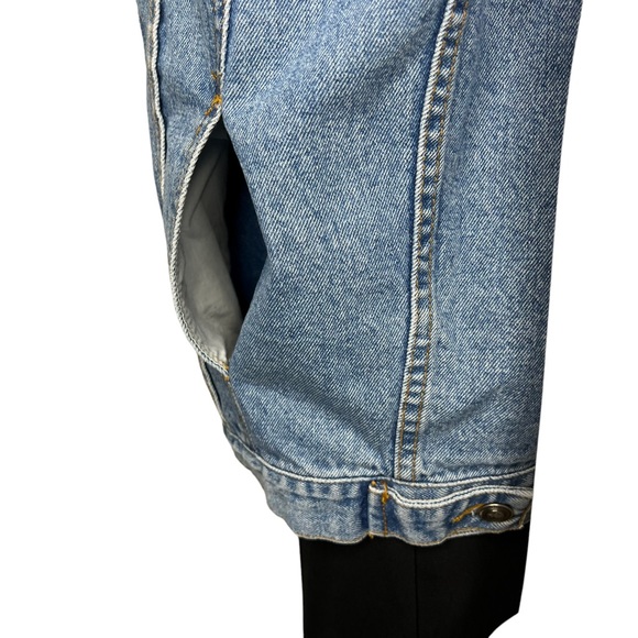 Vtg Light Wash Denim Vest L - Picture 5 of 8